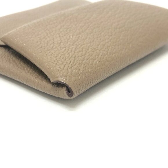 HERMES Bastia Coin Compartment Wallet coin purse Chevre Etoupe - Picture 7 of 16